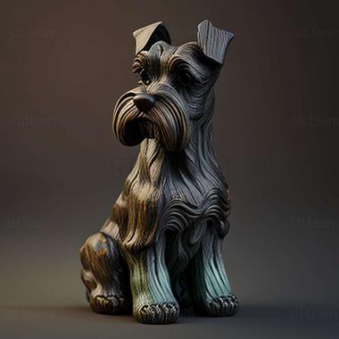 3D model Zwergschnauzer dog (STL)